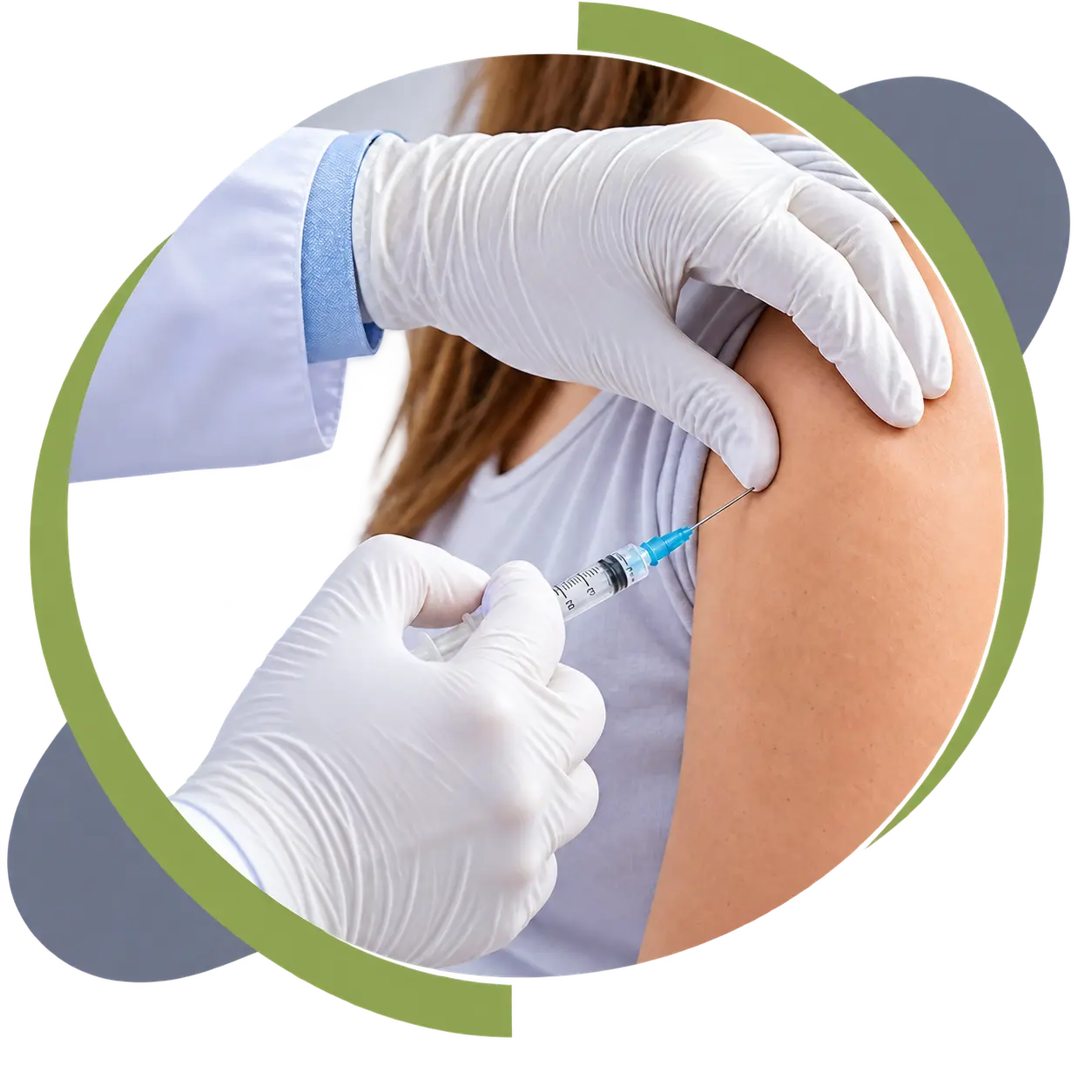 Administering cluster immunotherapy injection for allergy treatment in San Antonio.